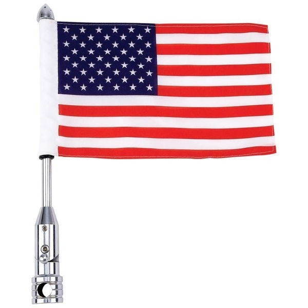 BKFLAGPL Motorcycle Flagpole Mount & USA Flag | Motorcycle Mounts