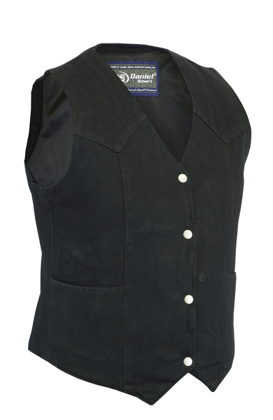 DM951 Womens Denim Classic Plain Sides Vest | Women's Denim Vests
