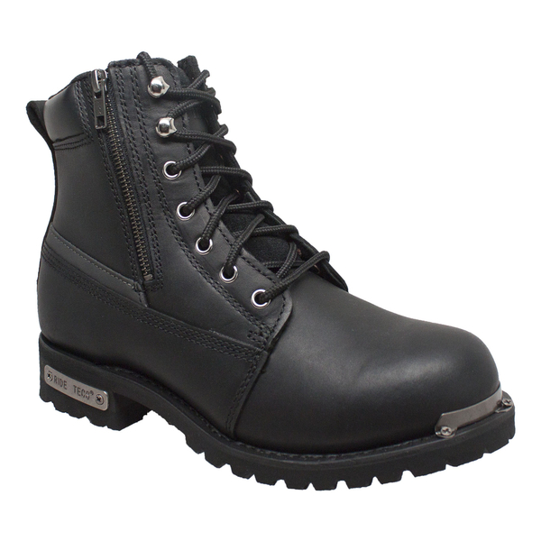 9797M Mens 6' Reflective Double Zipper Biker Boot | Men's Motorcycle Boots