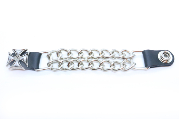 VE142D Vest Extender - Iron Cross with Silver Glitter | Vest Extenders - Made in USA