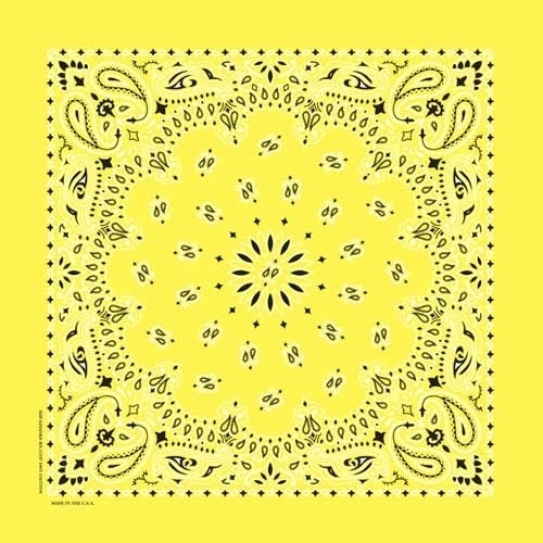 NT4403 Bandana Paisley Yellow | Bandanas