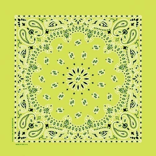 NT4410 Bandana Paisley Lime | Bandanas