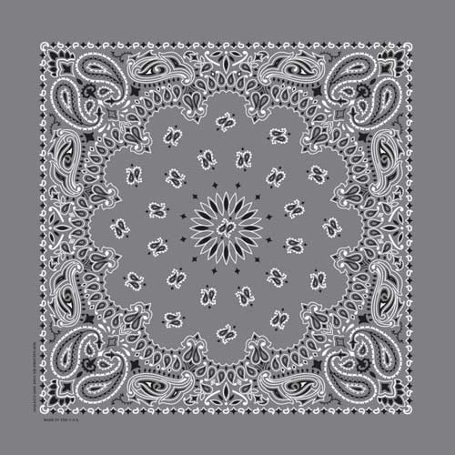 NT4411 Bandana Paisley Charcoal | Bandanas