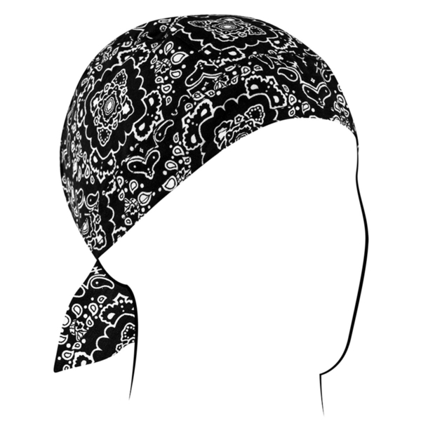 Z101 Flydanna®, Cotton, Black Paisley | Headwraps