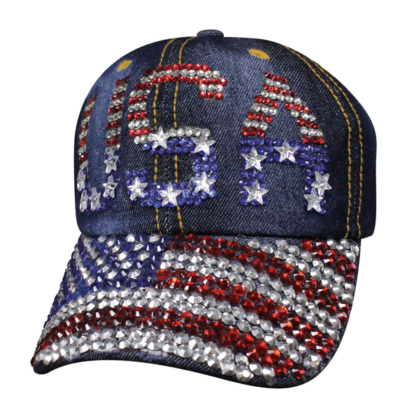 SBLUSF Denim USA Bling | Hats