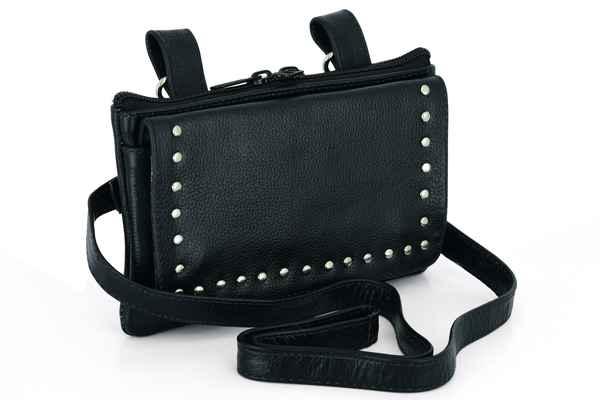 Wholesale Leather Tool Bags | DS5602S Two Strap Tool Bag w/ Studs