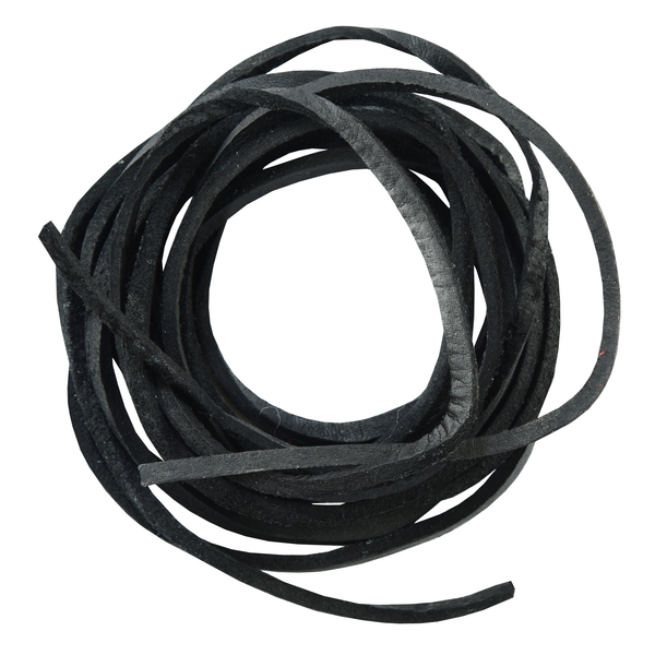 SLBLACK 6' Feet Leather Laces - Black | Leather Laces