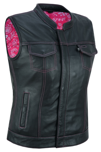 DS281 Violet Pink | Women's Leather Vests