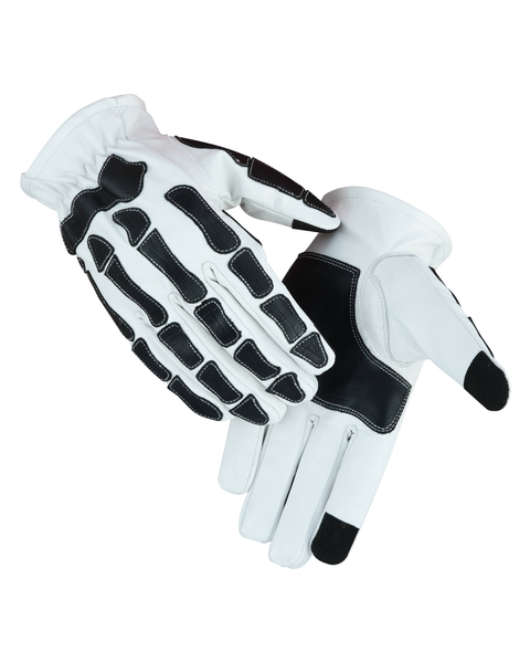 Glove Grace White and Black Skeleton Hand Riding Glove | Men's Lightweight Gloves