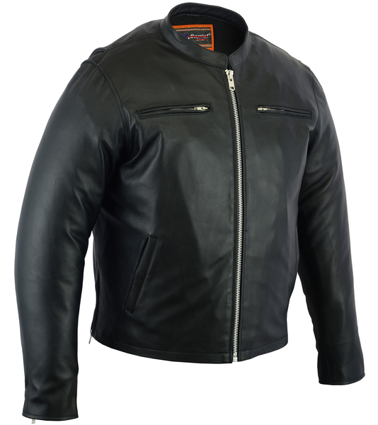 DS714 Men's Sporty Cruiser Jacket | Men's Leather Motorcycle Jackets