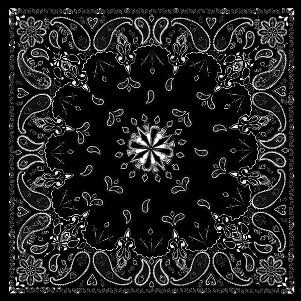 B001- Bandanna Black Paisley | Bandanas