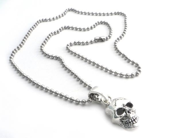 NSBC-SKXL Skull Pendant on Stainless Steel 30