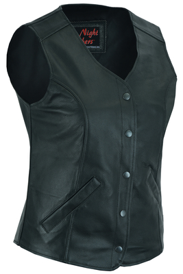 DS204 Womens Stylish Longer Body ¾ Vest  Plain Sides