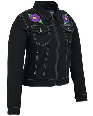 DM949 Womens Daisy Black Denim Jacket