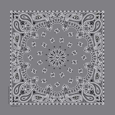 BD2505 Bandana Paisley Charcoal
